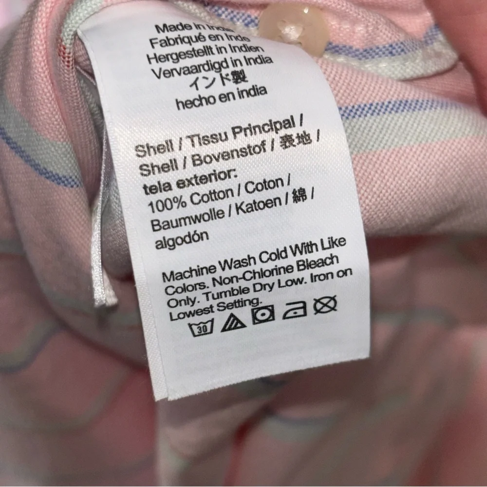 J. Crew Men’s Oxford Stripe Button Down Shirt Size Large New Pink Relaxed Fit